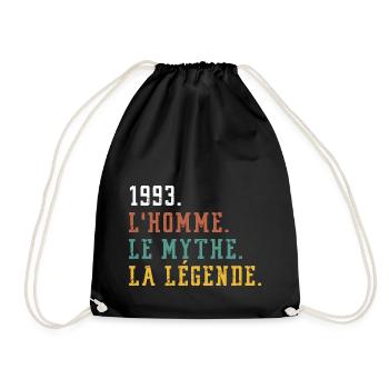 1993 l'homme le mythe la légende anniversaire - Sac de sport léger - noir - Devant
