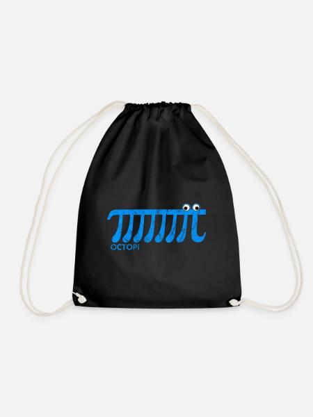 Octopi, Pi, Mathe, Mathematik, Humor - Turnbeutel - Schwarz