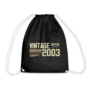 2003 Vintage Rétro Cadeau D'anniversaire 2003 - Sac de sport léger - noir - Devant