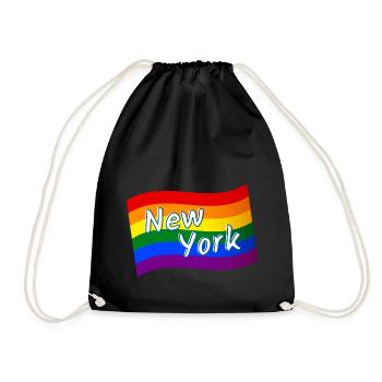Gay Pride New York drapeau arc-en-ciel LGBT LGBTQ pride - Sac de sport léger - noir - Devant