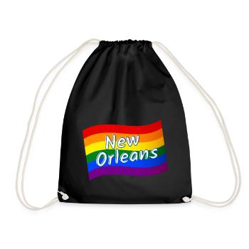 Gay Pride New Orleans drapeau arc-en-ciel LGBT LGBTQ - Sac de sport léger - noir - Devant