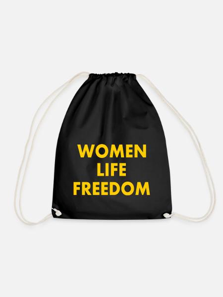 Women life freedom - Turnbeutel - Schwarz