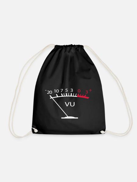 VU Meter Tontechnik Sound Produzent Lautstärke - Turnbeutel - Schwarz