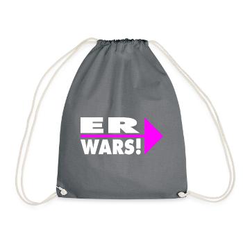 Er wars! Partner- oder Partyshirt - Turnbeutel - Grau - Vorne