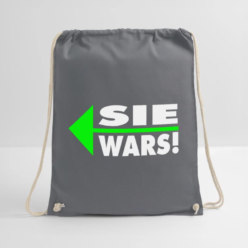 Sie wars! Partner- oder Partyshirt Turnbeutel