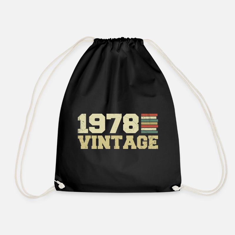 Geschenk 1978 Geburtstagsgeschenk 1978 Jahrgang 1978 - Turnbeutel - Schwarz