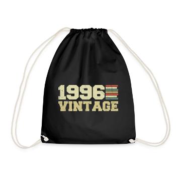1996 Geburtstagsgeschenk 1996 Jahrgang 1996 Geschenk - Turnbeutel - Schwarz - Vorne