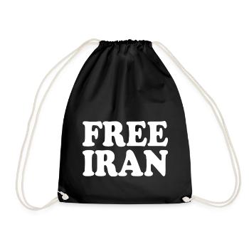 Free iran - Turnbeutel - Schwarz - Vorne