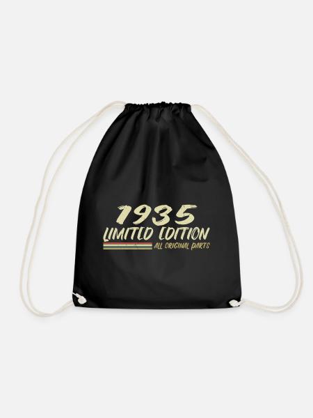1935 Geburtstagsgeschenkidee 1935 - Turnbeutel - Schwarz