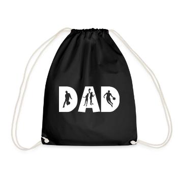Basketball DAD - Drawstring Bag - black - Front