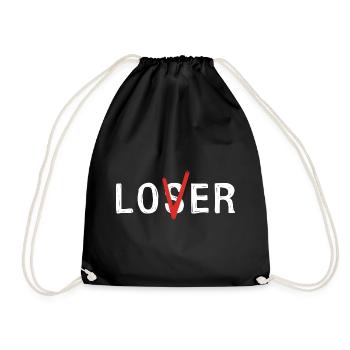 Loser or Lover - Drawstring Bag - black - Front