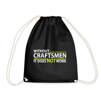 without Craftman - without craftsman - Drawstring Bag - black - Front