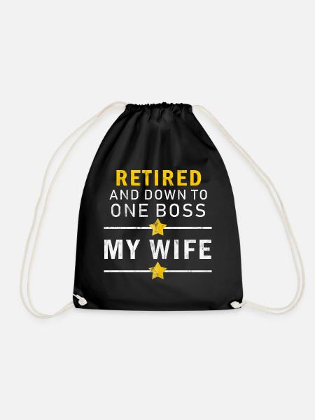 Retired - Drawstring Bag - black