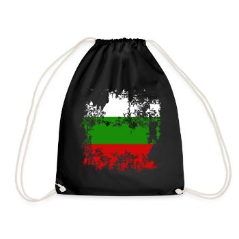 Drapeau Bulgarie vintage - Sac de sport léger - noir - Devant