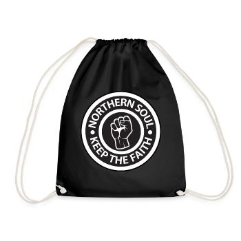 Northern Soul - logo Keep the Faith - Sac de sport léger - noir - Devant
