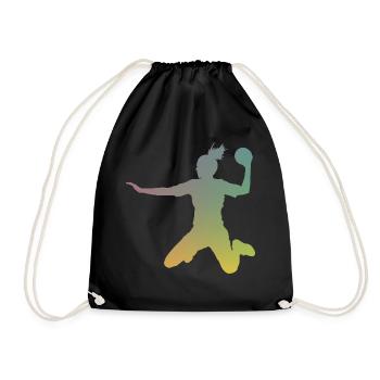 De vraies filles jouent au handball - Sac de sport léger - noir - Devant