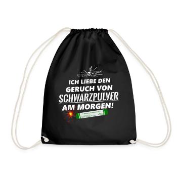 Pyro Pulver Geruch Feuerwerk - Turnbeutel - Schwarz - Vorne
