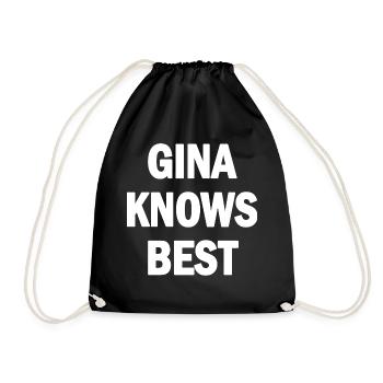 gina knows best - Turnbeutel - Schwarz - Vorne