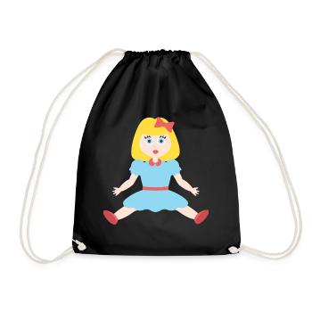 Doll - Drawstring Bag - black - Front