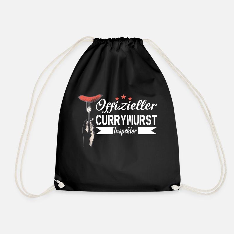 Bratwurst Currywurst Geschenk Ruhrgebiet Berlin - Turnbeutel - Schwarz