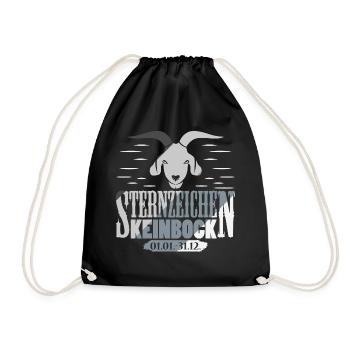 Sternzeichen Keinbock - Turnbeutel - Schwarz - Vorne