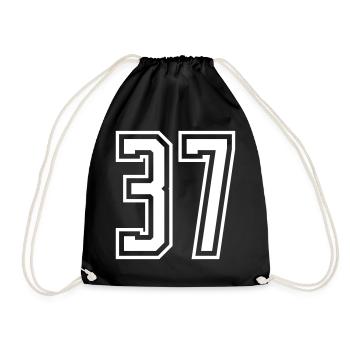 37 Numéro de numéro - Sac de sport léger - noir - Devant