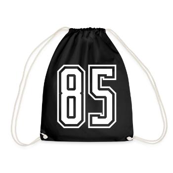 85 Number number - Drawstring Bag - black - Front