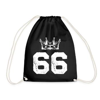 66 Number crown - Drawstring Bag - black - Front