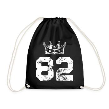 82 Number crown - Drawstring Bag - black - Front