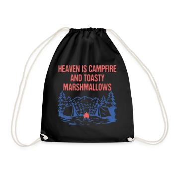 Campfire & Marshmallows Camping Foodie Camper - Turnbeutel - Schwarz - Vorne