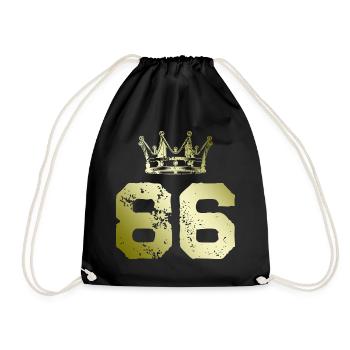 86 Couronne numérique - Sac de sport léger - noir - Devant
