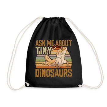 Lézard dragon barbu Herpétologiste des reptiles - Sac de sport léger - noir - Devant