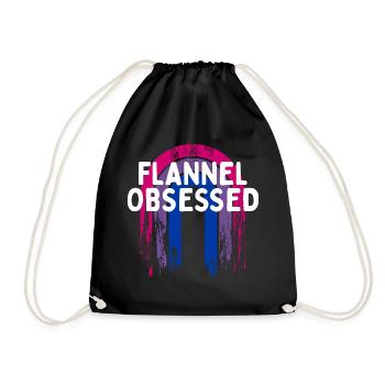 Flanelle obsédée bisexuelle LGBTQ Bi Pride Outfit - Sac de sport léger - noir - Devant
