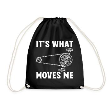 BMX Cyclist Lover Cycling Cyclocross Ren - Drawstring Bag - black - Front