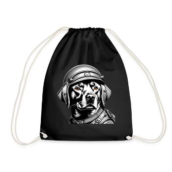 Labrador - Drawstring Bag - black - Front