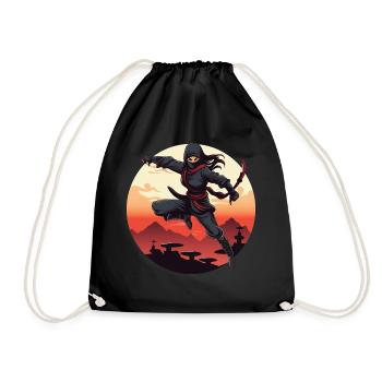 Charming Ninja Fighter I Ninja Girl I Ninja - Drawstring Bag - black - Front