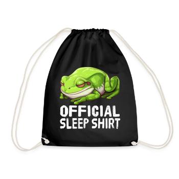 Offizielles Schlafshirt Frosch - Turnbeutel - Schwarz - Vorne