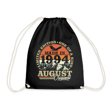 Août 1994 Vintage Rétro Anniversaire Vintage - Sac de sport léger - noir - Devant
