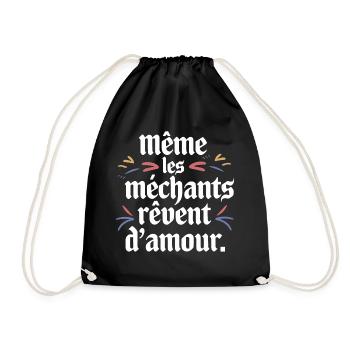 Même les méchants rêvent d'amour - Sac de sport léger - noir - Devant