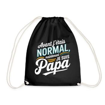 Avant j'étais normal, maintenant je suis papa - Sac de sport léger - noir - Devant