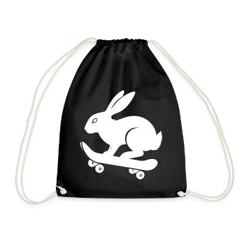 Bunny Rabbit Skateboard Skater Silhouette - Sac de sport léger - noir - Devant