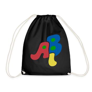 Abi - Abitur - Geschenk - Turnbeutel - Schwarz - Vorne