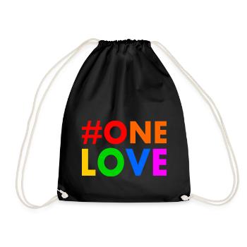 One love - Drawstring Bag - black - Front