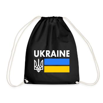 Ukraine - Drawstring Bag - black - Front