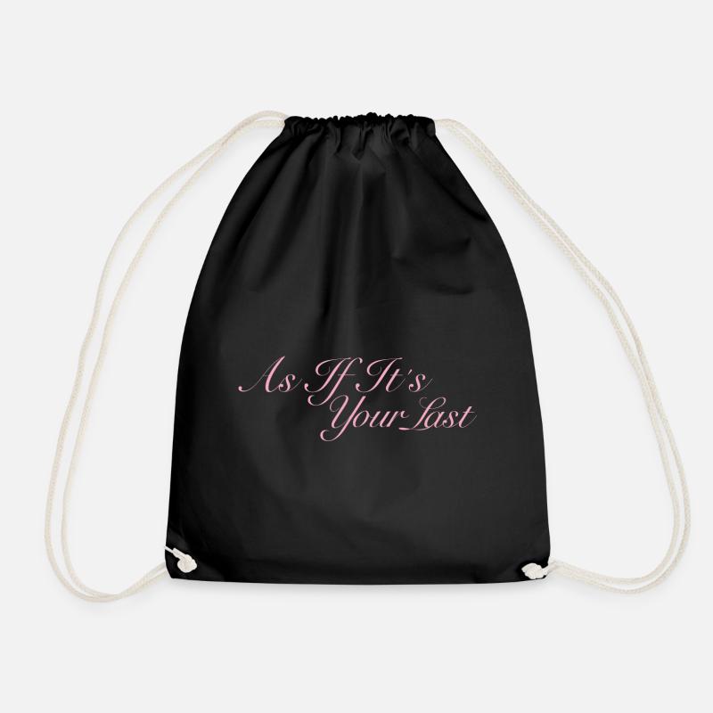 BLACKPINK AS IF IT'S YOUR LAST - Drawstring Bag - black
