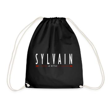 Sylvain tshirt personnalisé prénom sylvain - Sac de sport léger - noir - Devant