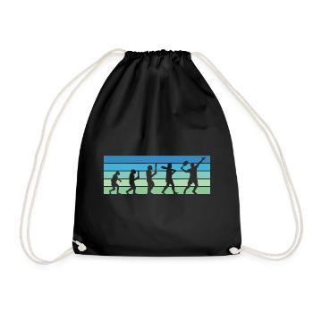 Padel Padel Player Padeltennis Padel Tennis - Drawstring Bag - black - Front