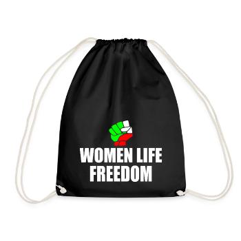 Women life freedom iran - Turnbeutel - Schwarz - Vorne