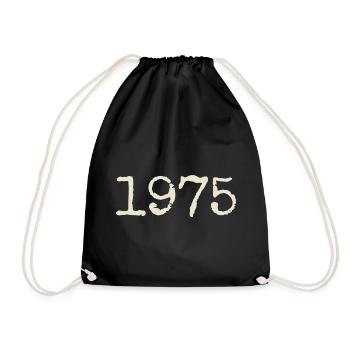 Geburtstagsgeschenk 1975 – Großartig seit 1975 - Turnbeutel - Schwarz - Vorne