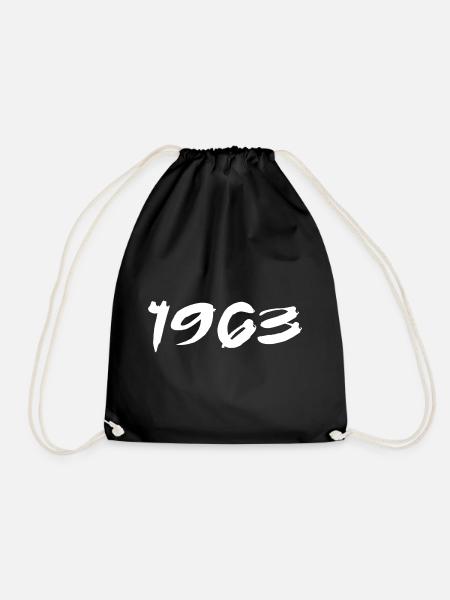 1963 Geschenk 62. Jubiläum 1963 Retro 1963 - Turnbeutel - Schwarz